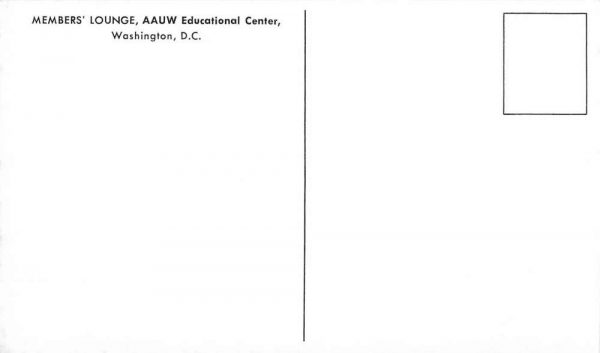 Washington DC AAUW Educational Center Members Lounge Vintage Postcard K103958 - Image 2