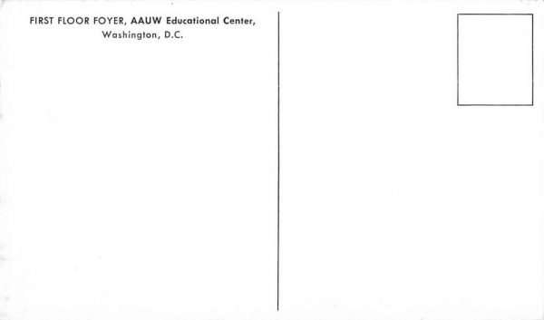 Washington DC AAUW Educational Center First Floor Foyer Postcard K103959 - Image 2