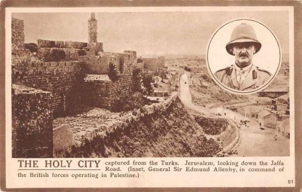 Jerusalem Israel Jaffa Road Holy City Scenic View Antique Postcard J79620