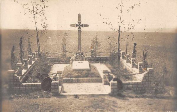 Germany? Iron Cross Grave Stone Memorial Real Photo Antique Postcard J79644