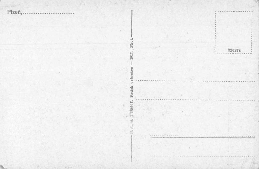 Pizen Czech Birds Eye View Antique Postcard J79662 - Image 2