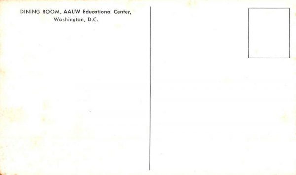 Washington DC AAUW Educational Center Dining Room Vintage Postcard K103960 - Image 2