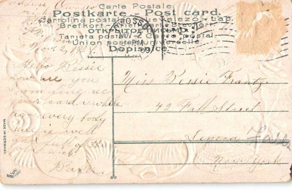Owosso Michigan Seashell Border Souvenir Antique Postcard K103999 - Image 2