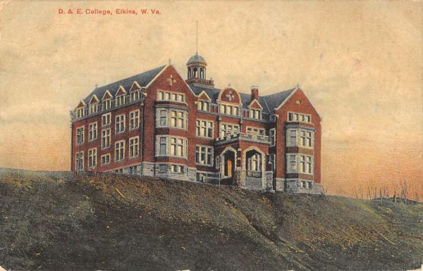 Elkins West Virginia DE College Scenic View Antique Postcard K104025