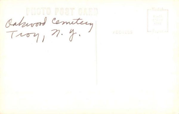 Troy New York Oakwood Cemetery Uncle Sam Real Photo Antique Postcard K104069 - Image 2