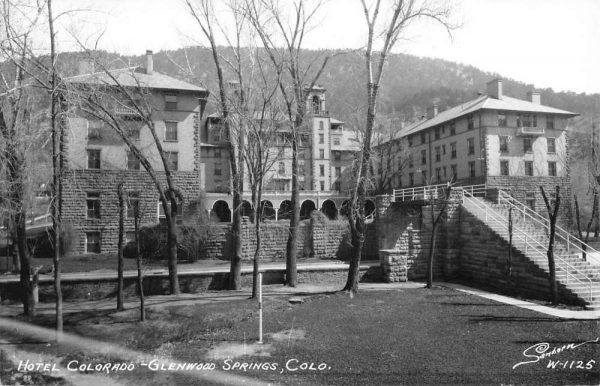 Glenwood Springs Colorado Hotel Real Photo Antique Postcard K104087
