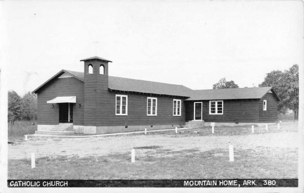 Mountain Home Arkansas Catholic Church Real Photo Antique Postcard K104105