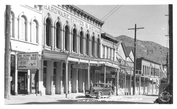 Virginia City Nevada C Street Frasher Real Photo Antique Postcard K104106