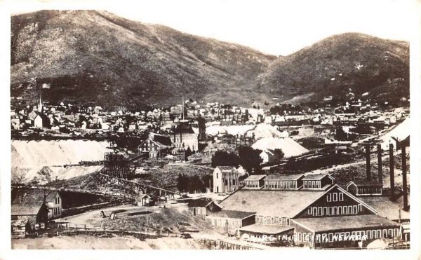 Virginia City Nevada Birdseye View Of City Real Photo Antique Postcard K104119