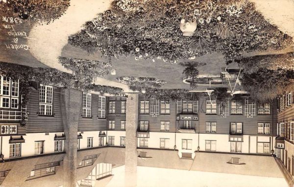 Eureka California Inn Garden Real Photo Antique Postcard K104219