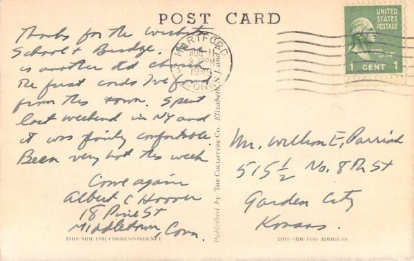 Kensington Connecticut Church Street View Antique Postcard K104288 - Image 2