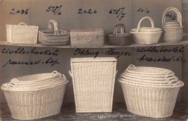 Wicker Baskets Real Photo Antique Postcard J79701
