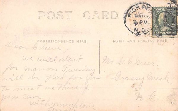 High Point North Carolina Little Girl in White Dress Real Photo Postcard J79738 - Image 2