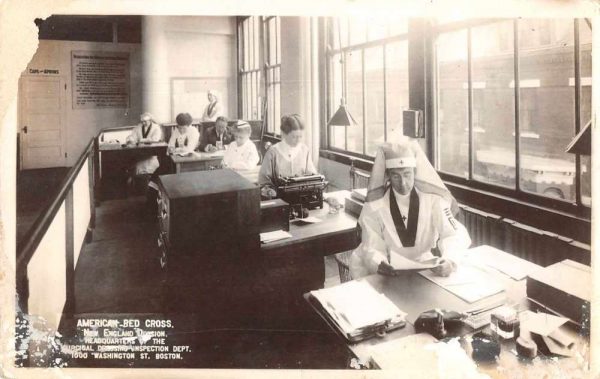 Boston Massachusetts American Red Cross Real Photo Antique Postcard J79742