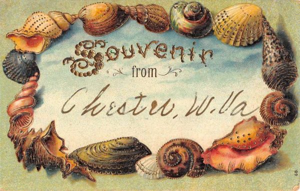 Chester West Virginia Souvenir Seashell Border Antique Postcard K104348