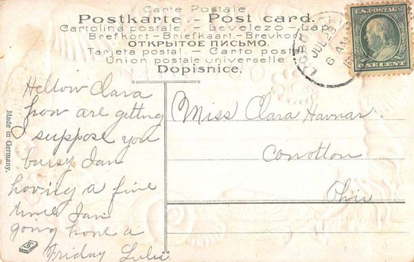 Chester West Virginia Souvenir Seashell Border Antique Postcard K104348 - Image 2