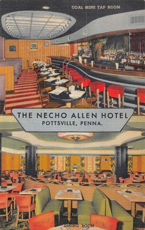 Pottsville Pennsylvania Necho Allen Hotel Multiview Antique Postcard K104364