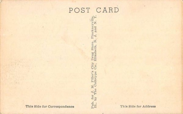 Pinckneyville Illinois Catholic Church Street View Antique Postcard K104464 - Image 2