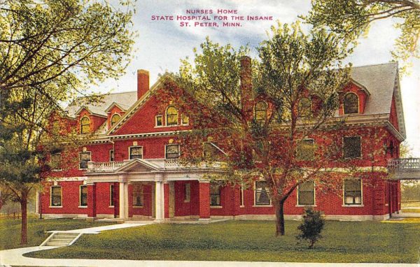 St Peter Minnesota State Hospital For Insane Nurse Home Antique Postcard K104490