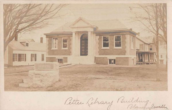Wilmington Vermont Pettee Library Real Photo Antique Postcard J79823