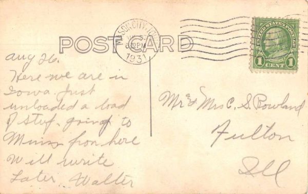 Mason City Iowa High School Real Photo Antique Postcard J79874 - Image 2