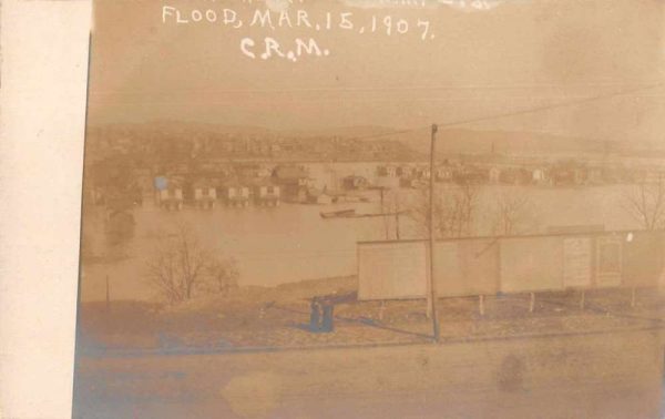 CRM Flood Disaster March 15th 1907 Overall View Real Photo Postcard J79936