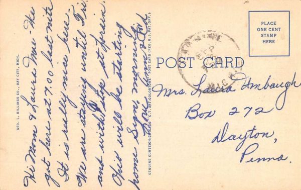 Bay City Michigan East Midland Street Scene Antique Postcard K104683 - Image 2