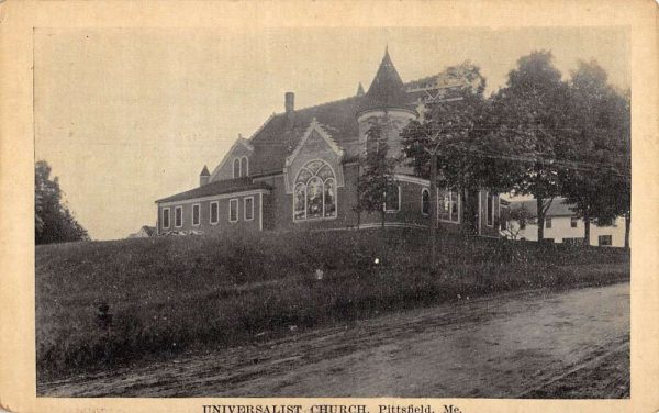 Pittsfield Maine Universalist Church Antique Postcard K104696