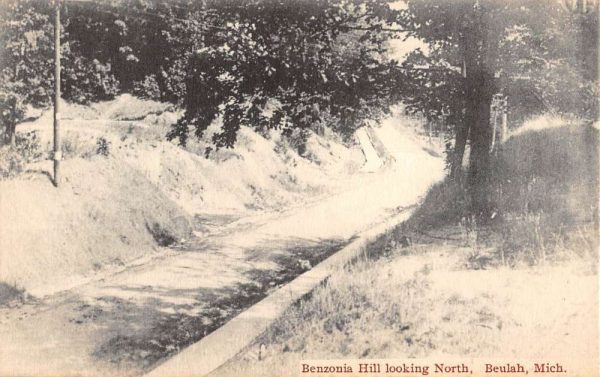 Beulah Michigan Benzonia Hill Looking North Antique Postcard K104714