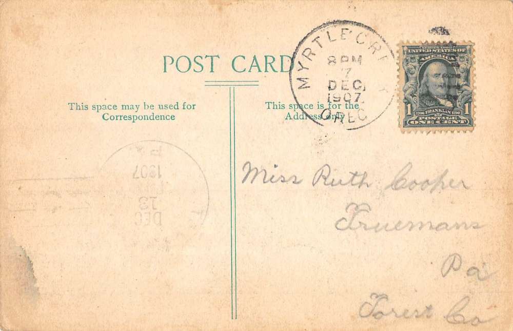 Myrtle Creek Oregon Birdseye View Of City Antique Postcard K104741 - Image 2