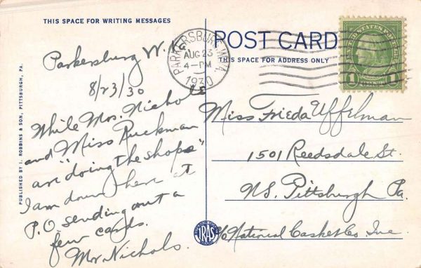 Parkersburg West Virginia Viscose Co Plant Antique Postcard K104746 - Image 2