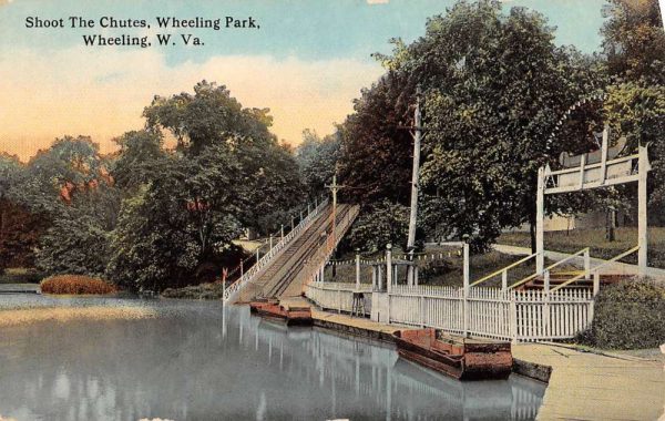Wheeling West Virginia Park Shoot The Chutes Antique Postcard K104786