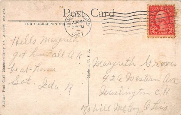 London Ohio High School Street View Antique Postcard K104806 - Image 2