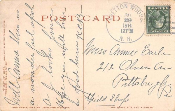 White Mountains New Hampshire Pony Ride Trail Antique Postcard K104822 - Image 2