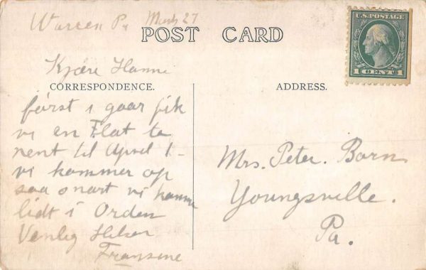 Warren Pennsylvania Soldiers Sailors Monument Antique Postcard K104829 - Image 2