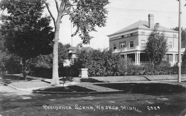 Waseca Minnesota Residence Scene Real Photo Antique Postcard K104857