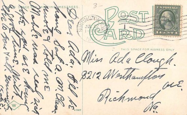 Huntington West Virginia Elks Home Street View Antique Postcard K104865 - Image 2