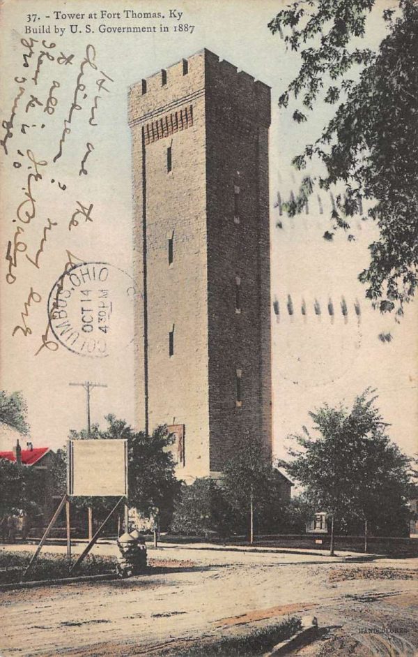 Fort Thomas Kentucky Historic Tower Street View Antique Postcard K104886