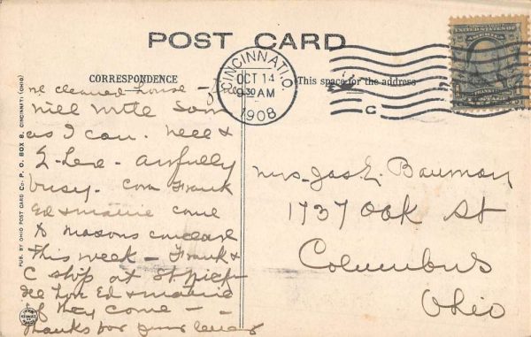 Fort Thomas Kentucky Historic Tower Street View Antique Postcard K104886 - Image 2