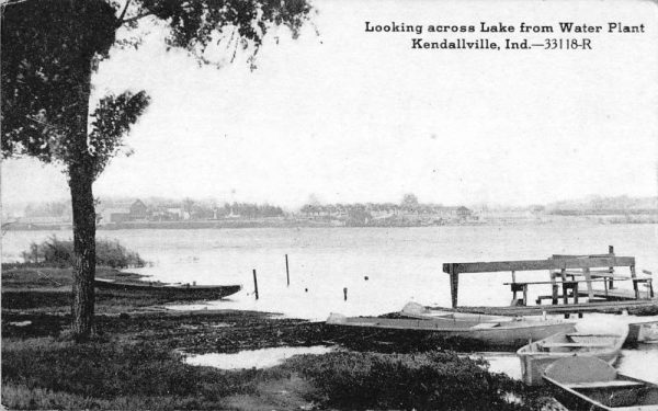 Kendallville Indiana Lake From Water Plant Antique Postcard K104916