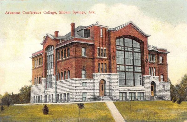 Siloam Springs Arkansas view of Arkansas Conference College antique pc Z50214
