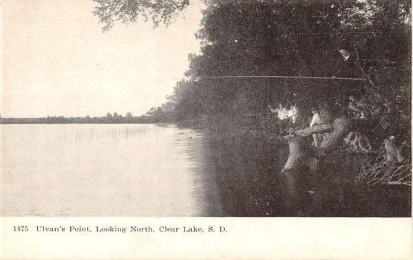 Clear Lake South Dakota Ulvan's Point looking north antique pc Z50223