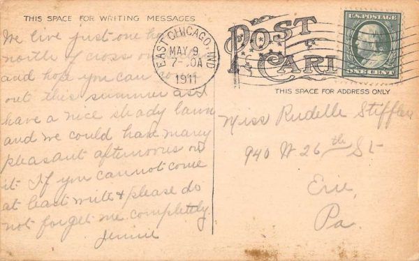 Chicago Indiana Harrison School Street View Antique Postcard K104960 - Image 2