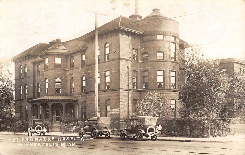 Minneapolis Minnesota St Barnabas Hospital Real Photo Antique Postcard