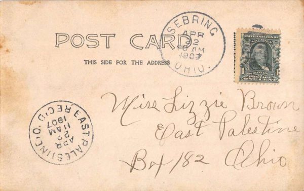 Sebring Ohio First Church Real Photo Antique Postcard K105024 - Image 2