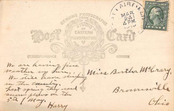 Fort Fairfield Maine Aroostok River Real Photo Antique Postcard K105037 - Image 2
