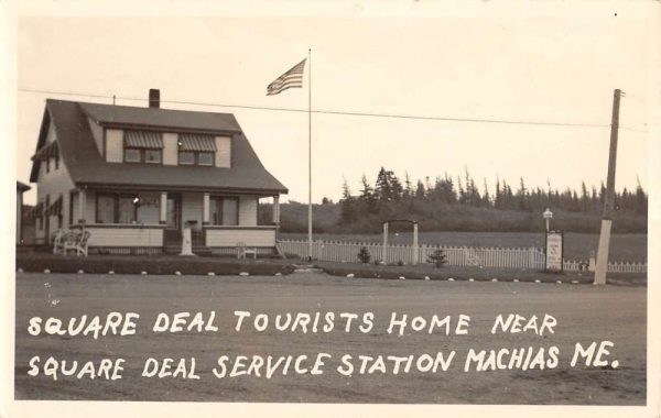 Machias Maine Square Deal Tourist Home Real Photo Antique Postcard K105054
