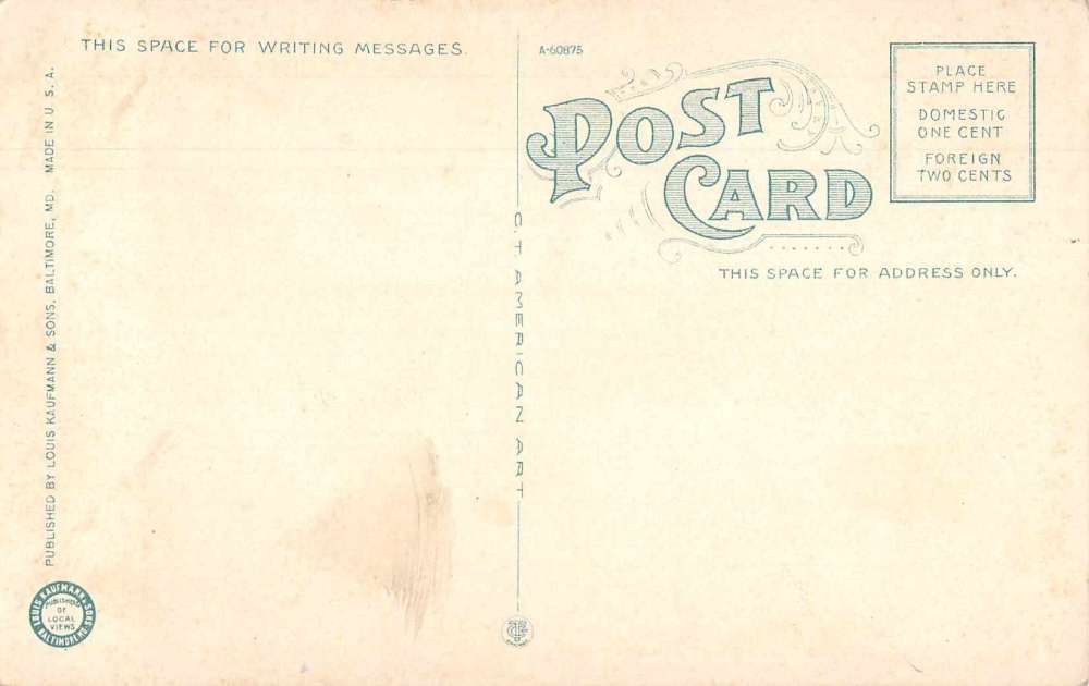 Hagerstown Maryland First National Bank Antique Postcard J80156 - Image 2