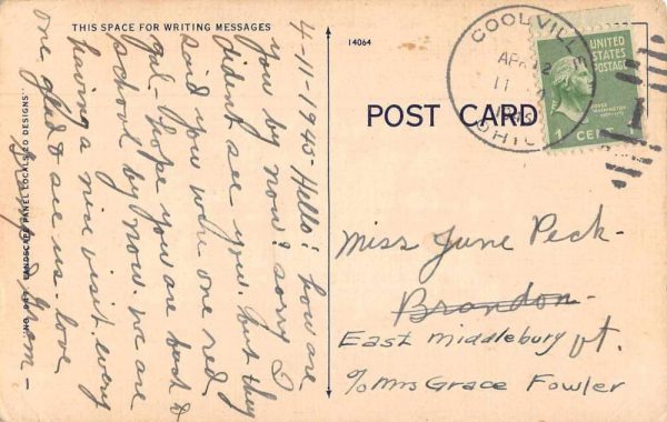Belfre Ohio Greetings Scenic View Antique Postcard J80184 - Image 2