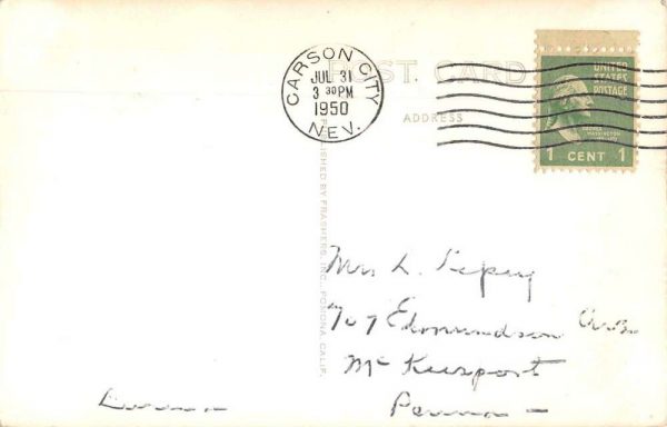 Carson City Nevada Capitol Building Real Photo Vintage Postcard J80227 - Image 2
